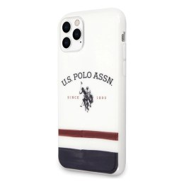 Etui U.S. Polo Assn. Tricolor Pattern Collection na iPhone 11 Pro - białe