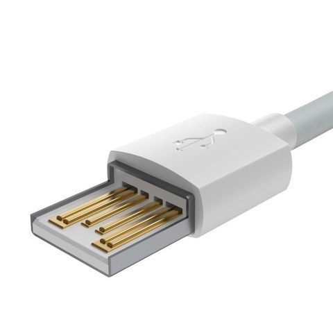 Baseus 2x kabel USB - Lightning szybkie ładowanie 1,5 m biały (TZCALZJ-02)