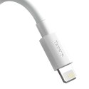 Baseus 2x kabel USB - Lightning szybkie ładowanie 1,5 m biały (TZCALZJ-02)