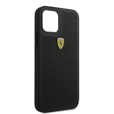 Etui Ferrari On Track Perforated na iPhone 12 Pro Max - czarne