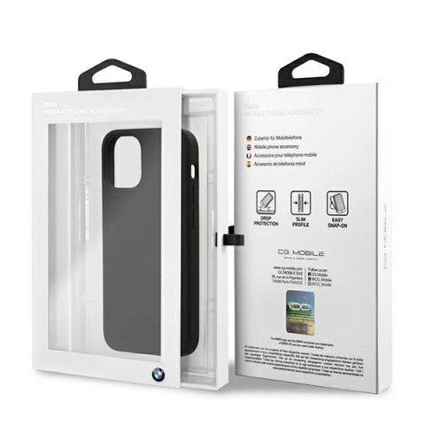 Etui BMW Silicone Signature na iPhone 12 mini - czarne