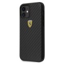 Etui Ferrari On Track Real Carbon na iPhone 12 mini - czarne