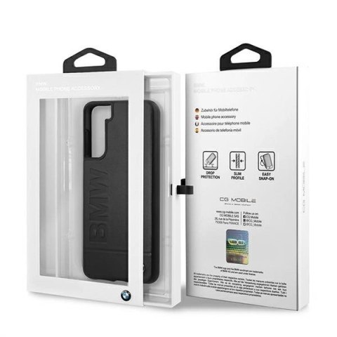 Etui BMW Signature Logo Imprint na Samsung Galaxy S21+ - czarne