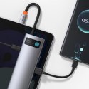 Hub Baseus Metal Gleam 8w1 USB-C - USB-C PD 100W 1x HDMI 4K 30Hz 1x czytnik kart SD i microSD 3x USB-A 3.2 1xRJ45 - szary