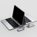 Hub Baseus Metal Gleam 8w1 USB-C - USB-C PD 100W 1x HDMI 4K 30Hz 1x czytnik kart SD i microSD 3x USB-A 3.2 1xRJ45 - szary