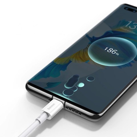 Baseus Superior kabel USB - USB Typ C 66 W 6A 1 m Biały (CATYS-02)