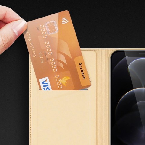 Dux Ducis Skin Pro kabura etui pokrowiec z klapką iPhone 13 Pro różowy