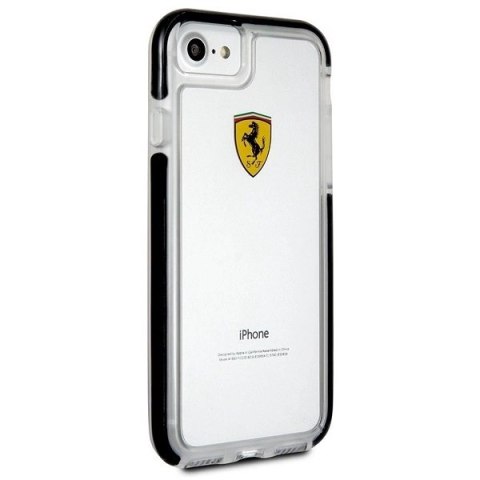 Etui Ferrari Shockproof na iPhone 7 / 8 / SE 2020 / SE 2022 - przezroczysto-czarne