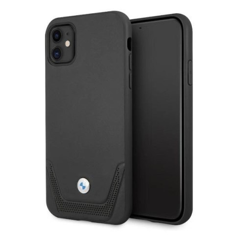 Etui BMW Leather Perforate na iPhone 11 / Xr - czarne