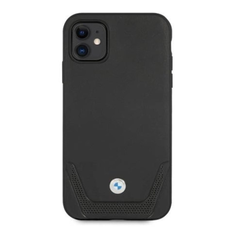Etui BMW Leather Perforate na iPhone 11 / Xr - czarne