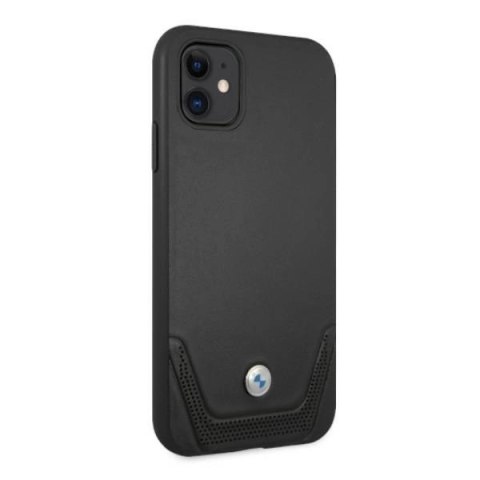 Etui BMW Leather Perforate na iPhone 11 / Xr - czarne