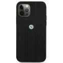 Etui BMW Leather Curve Perforate na iPhone 12 Pro Max - czarne