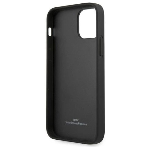Etui BMW Leather Curve Perforate na iPhone 12 Pro Max - czarne