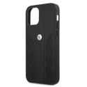 Etui BMW Leather Curve Perforate na iPhone 12 / iPhone 12 Pro - czarne