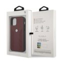 Etui BMW Leather Curve Perforate na iPhone 12 / iPhone 12 Pro - czerwone