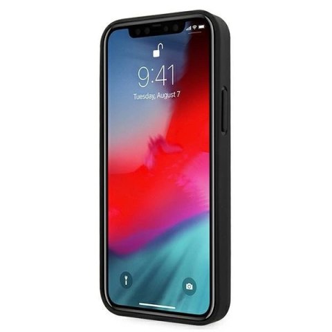 Etui BMW Leather Curve Perforate na iPhone 12 mini - czarne