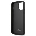 Etui BMW Leather Curve Perforate na iPhone 12 mini - czarne