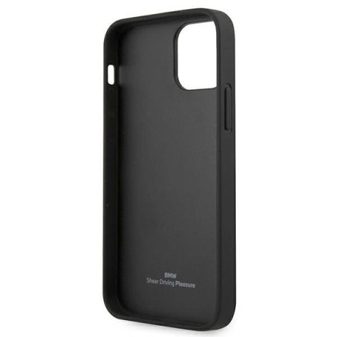 Etui BMW Leather Curve Perforate na iPhone 12 mini - czarne