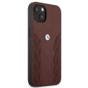 Etui BMW Leather Curve Perforate na iPhone 13 - czerwone