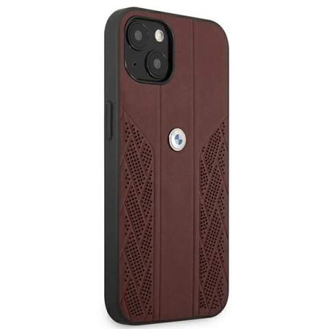 Etui BMW Leather Curve Perforate na iPhone 13 - czerwone