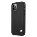 Etui BMW Leather Deboss na iPhone 12 Pro Max - czarne