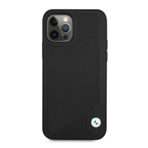 Etui BMW Leather Deboss na iPhone 12 Pro Max - czarne