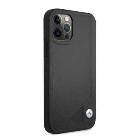 Etui BMW Leather Deboss na iPhone 12 Pro Max - czarne