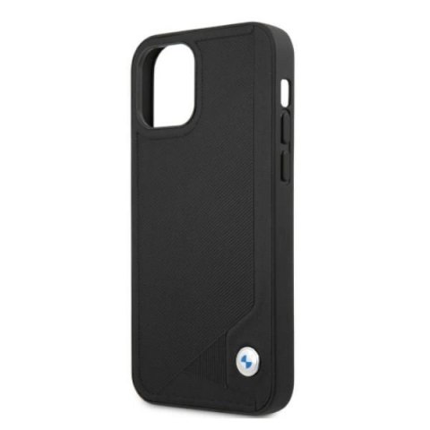 Etui BMW Leather Deboss na iPhone 12 Pro Max - czarne