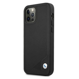 Etui BMW Leather Deboss na iPhone 12 / iPhone 12 Pro - czarne