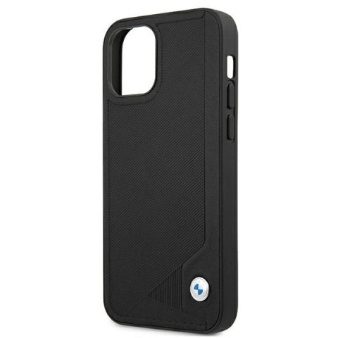 Etui BMW Leather Deboss na iPhone 12 mini - czarne