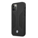 Etui BMW Leather Perforate Sides na iPhone 12 Pro Max - czarne