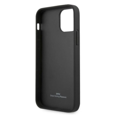 Etui BMW Leather Perforate Sides na iPhone 12 Pro Max - czarne