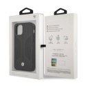 Etui BMW Leather Perforate Sides na iPhone 12 Pro Max - czarne