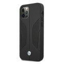 Etui BMW Leather Perforate Sides na iPhone 12 / iPhone 12 Pro - czarne