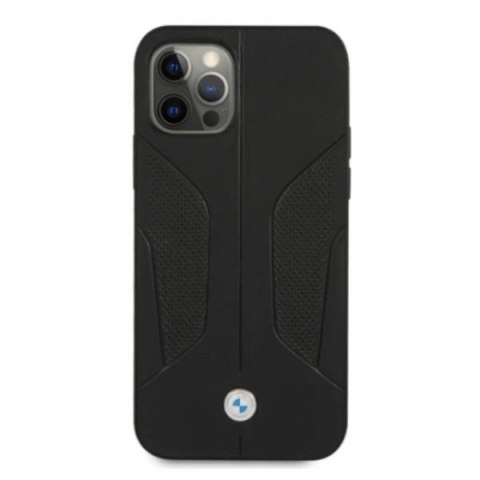Etui BMW Leather Perforate Sides na iPhone 12 / iPhone 12 Pro - czarne