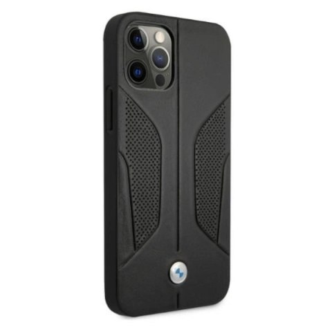 Etui BMW Leather Perforate Sides na iPhone 12 / iPhone 12 Pro - czarne