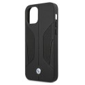 Etui BMW Leather Perforate Sides na iPhone 12 / iPhone 12 Pro - czarne