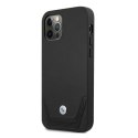 Etui BMW Leather Perforate na iPhone 12 Pro Max - czarne