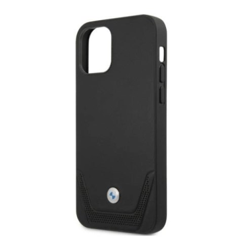 Etui BMW Leather Perforate na iPhone 12 Pro Max - czarne