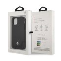 Etui BMW Leather Perforate na iPhone 12 Pro Max - czarne