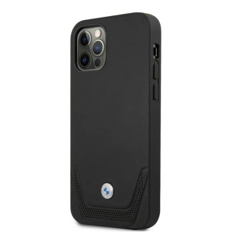 Etui BMW Leather Perforate na iPhone 12 / iPhone 12 Pro - czarne