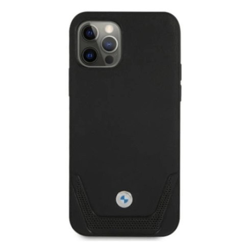 Etui BMW Leather Perforate na iPhone 12 / iPhone 12 Pro - czarne