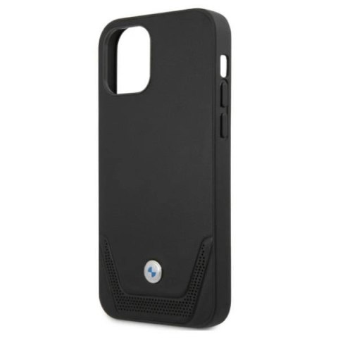 Etui BMW Leather Perforate na iPhone 12 / iPhone 12 Pro - czarne