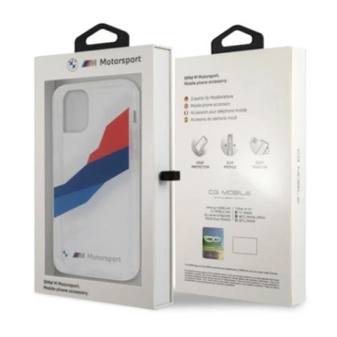 Etui BMW Motorsport Tricolor na iPhone 12 Pro Max - przezroczyste