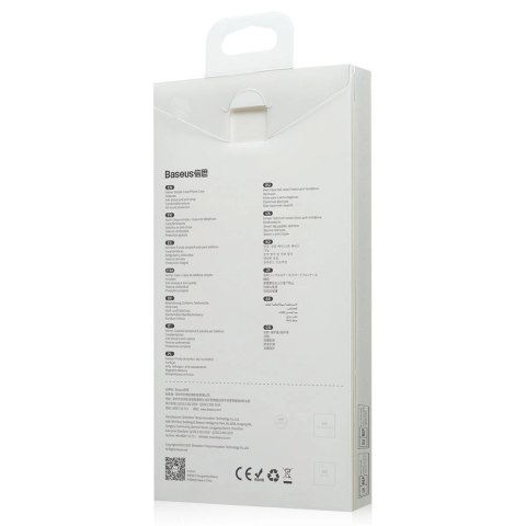 Baseus Frosted Glass Case etui pokrowiec do iPhone 13 Pro Max sztywna obudowa z żelową ramką przezroczysty (ARWS000202)