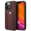 Etui BMW Leather Curve Perforate na iPhone 13 Pro / iPhone 13 - czerwone