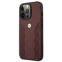 Etui BMW Leather Curve Perforate na iPhone 13 Pro / iPhone 13 - czerwone