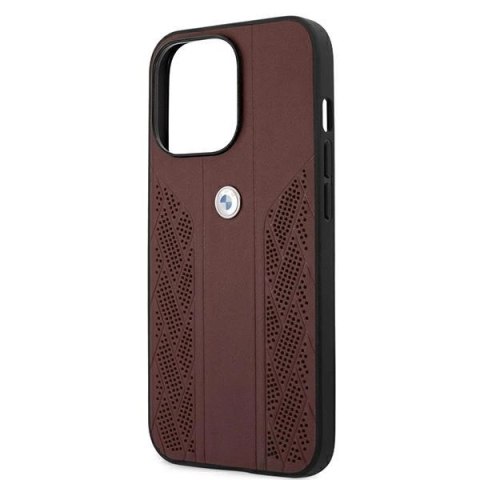Etui BMW Leather Curve Perforate na iPhone 13 Pro / iPhone 13 - czerwone