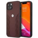 Etui BMW Leather Curve Perforate na iPhone 13 mini - czerwone