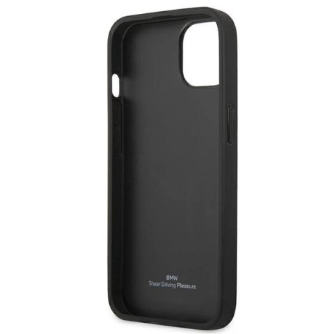 Etui BMW Leather Curve Perforate na iPhone 13 mini - czerwone